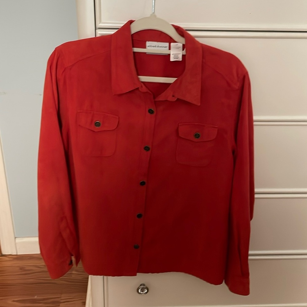 Alfred Dunner Orange Petite Blouse